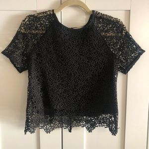 Black lace top